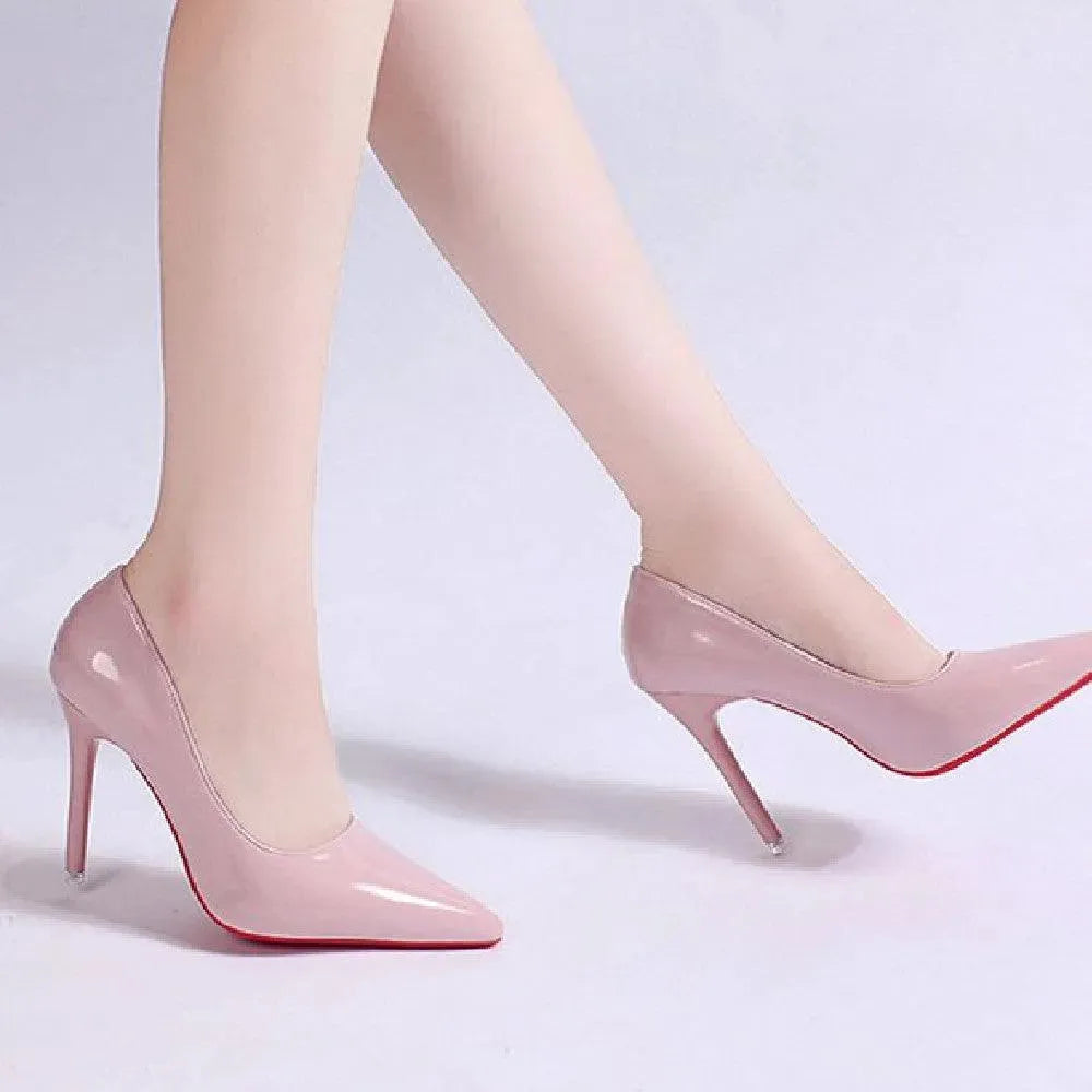 Women's Stiletto Court Shoes with Low Vamp & High Heel — Elegant Pointed Pumps for Office & Evening Wear | Koossa
