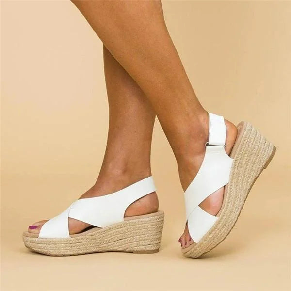 Women's Wedge Espadrilles — Comfortable Summer Sandals with Elastic Straps for All-Day Wear | Koossa