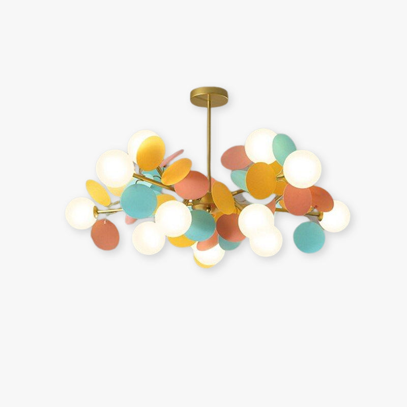 Floral Branch Ceiling Light Fixture Multi-Arm Glass Flower Chandelier Modern Botanical Flush Mount for Dining Room Bedroom Kitchen | Lonoma