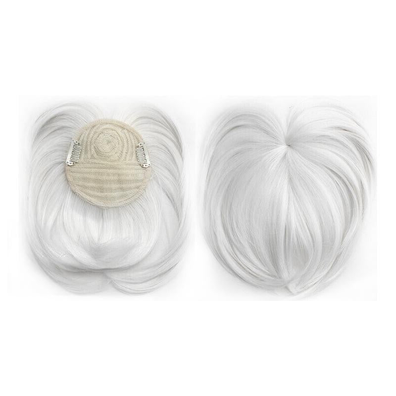 Human Hair Crown Topper Clip-In Hairpiece for Women, Thinning Crown Coverage, Natural Color Hair Toppers for Hair Loss and Volume | Lonoma