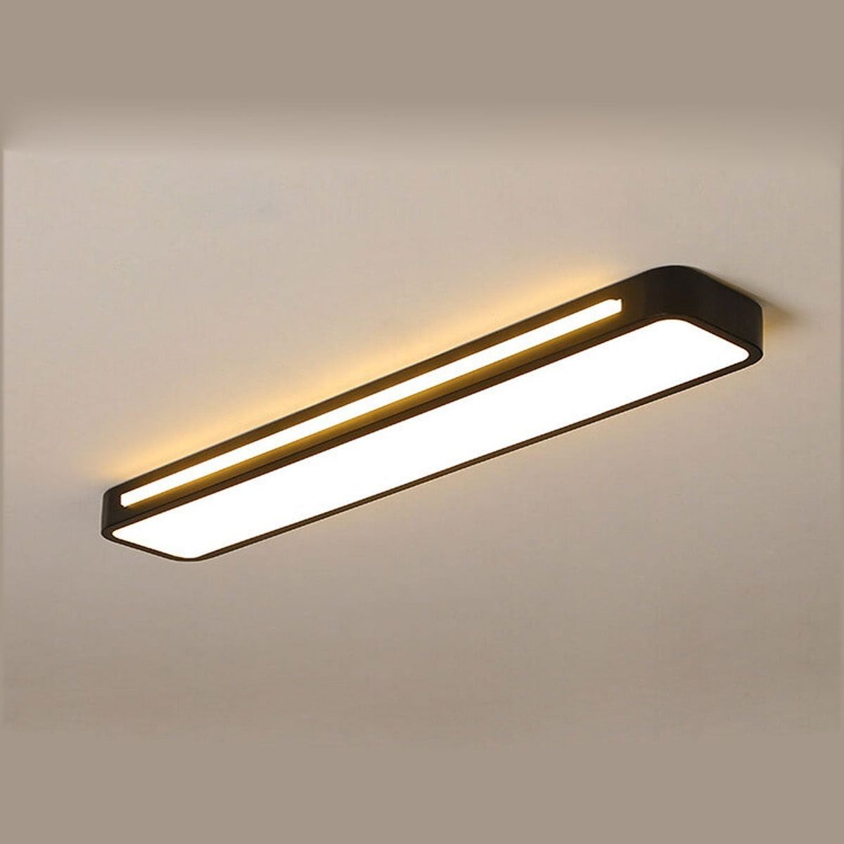 Low-Profile LED Flush Mount Ceiling Light, 19-31 in Black or White Acrylic, Modern Hardwired Fixture for Bedroom, Hallway & Entryway | Lonoma