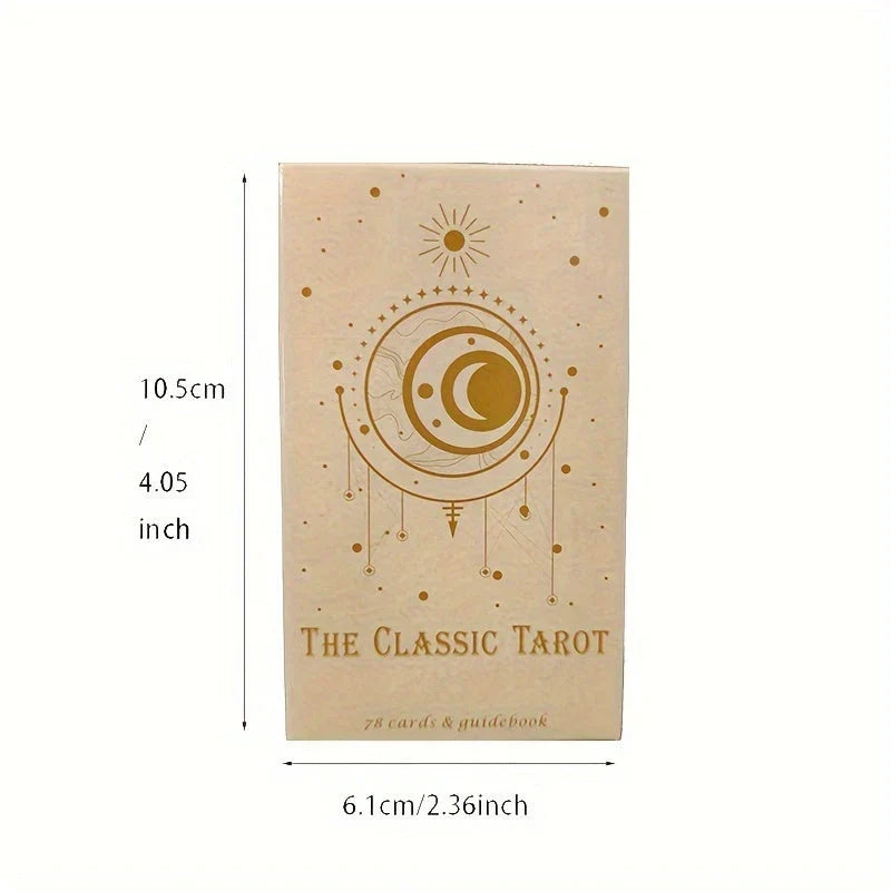 Tarot Card Deck 78-Card Set with Guidebook, Classic Brown Divination Cards for Beginners, Meditation, Journaling and Spiritual Readings | Lonoma