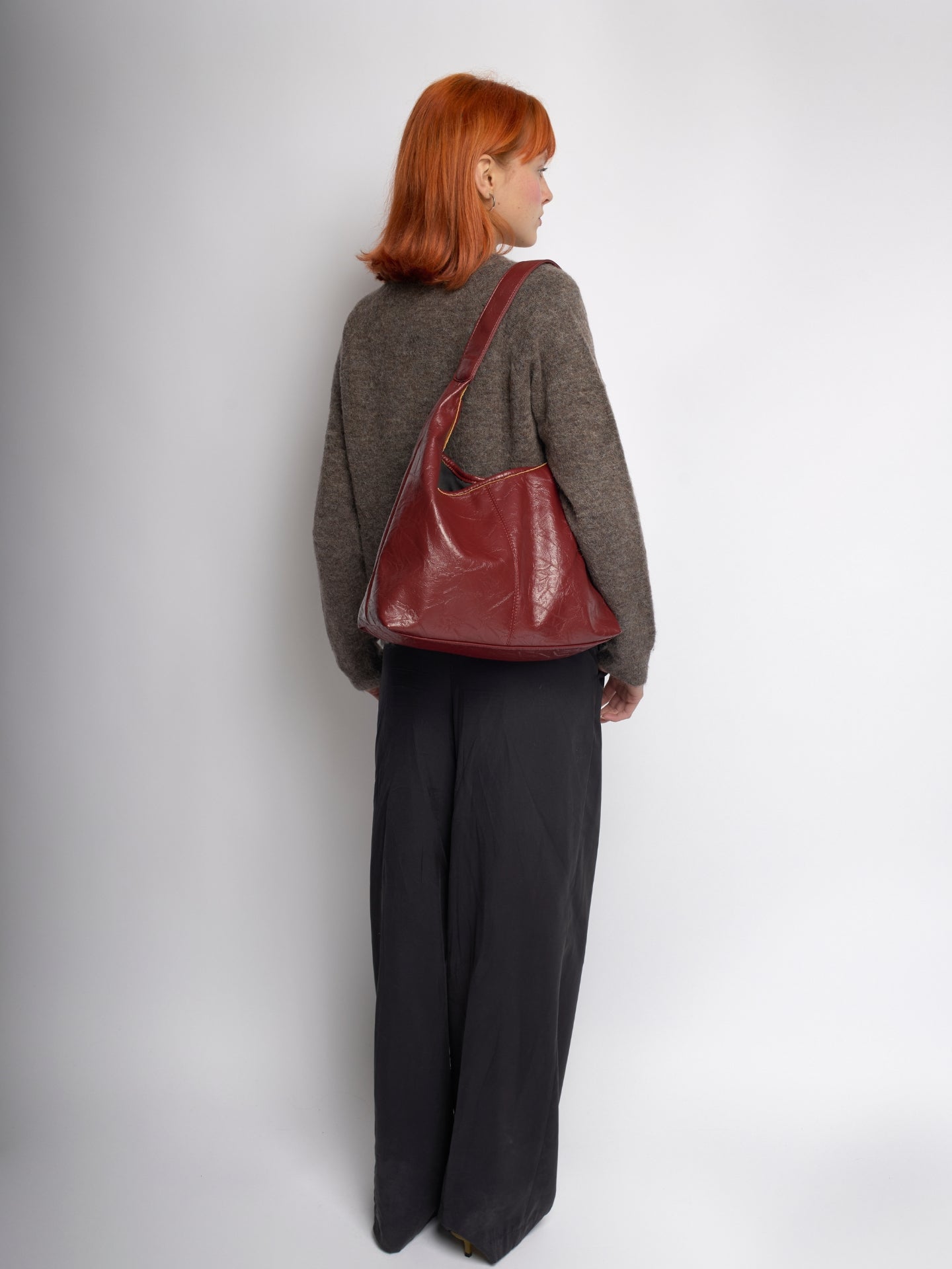 Soft Leather-Effect Tote Bag in Black with Matching Pouch | Spacious Everyday Shoulder Bag with Compartments | Koossa