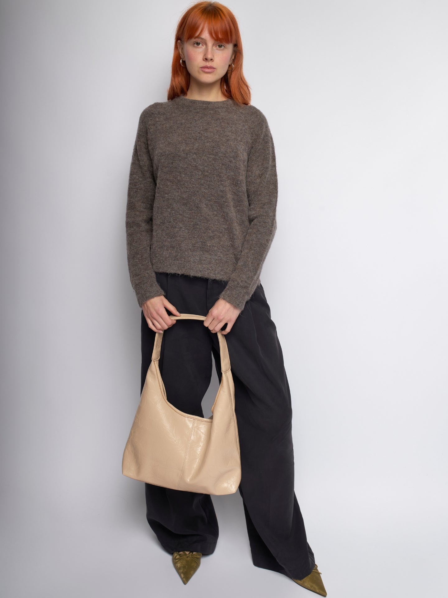 Soft Leather-Effect Tote Bag in Black with Matching Pouch | Spacious Everyday Shoulder Bag with Compartments | Koossa