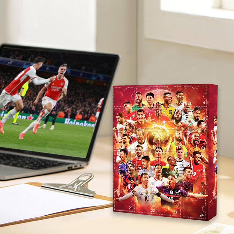 Soccer Advent Calendar with 24 Player Figurines – Daily Countdown Gift for Football Fans, Kids & Adults | Lonoma
