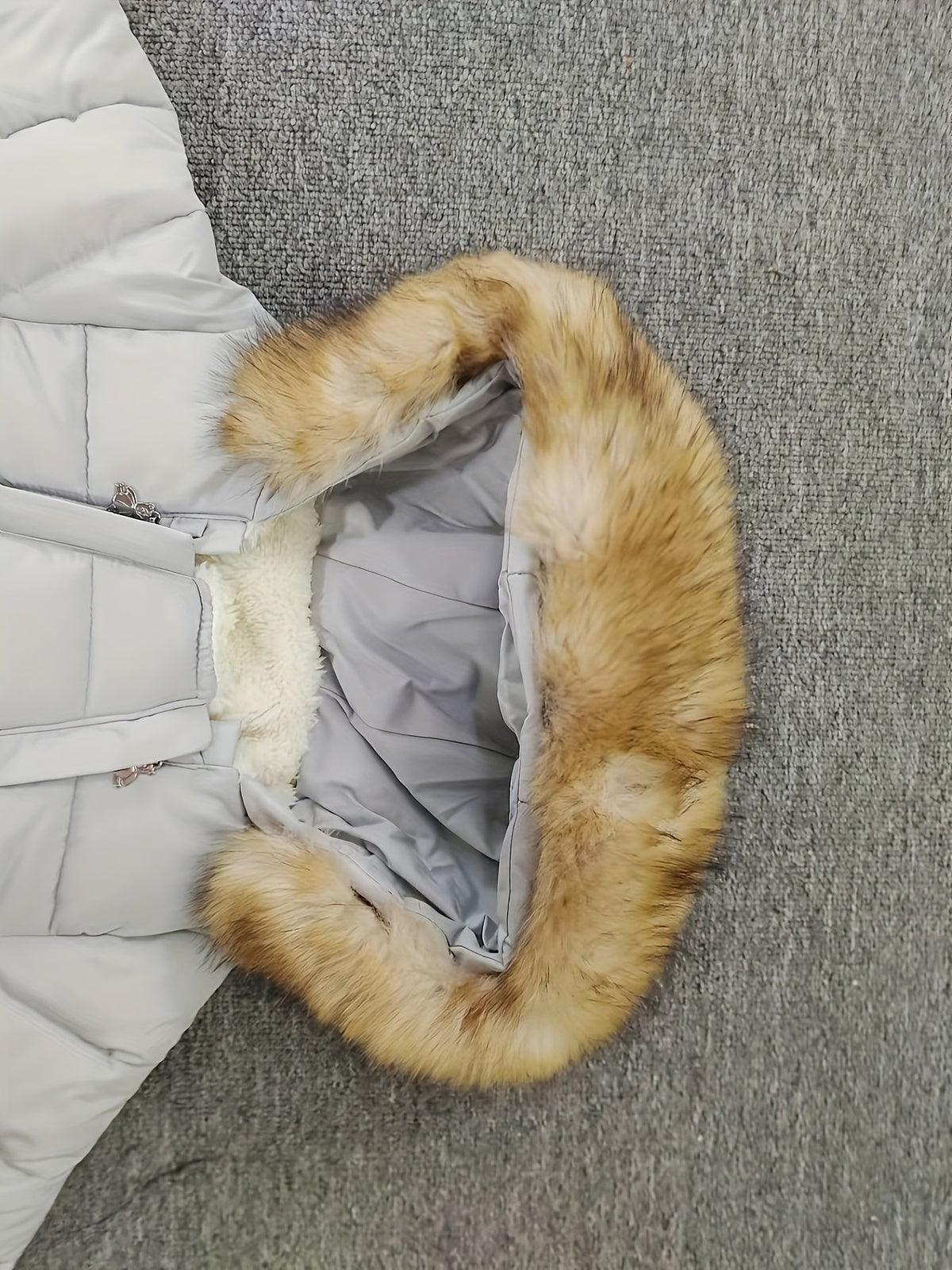 Baby Snowsuit with Hood, Quilted Infant Winter Bunting with Faux Fur Trim, Zip-Up Cold Weather Outerwear for Stroller Walks | Lonoma