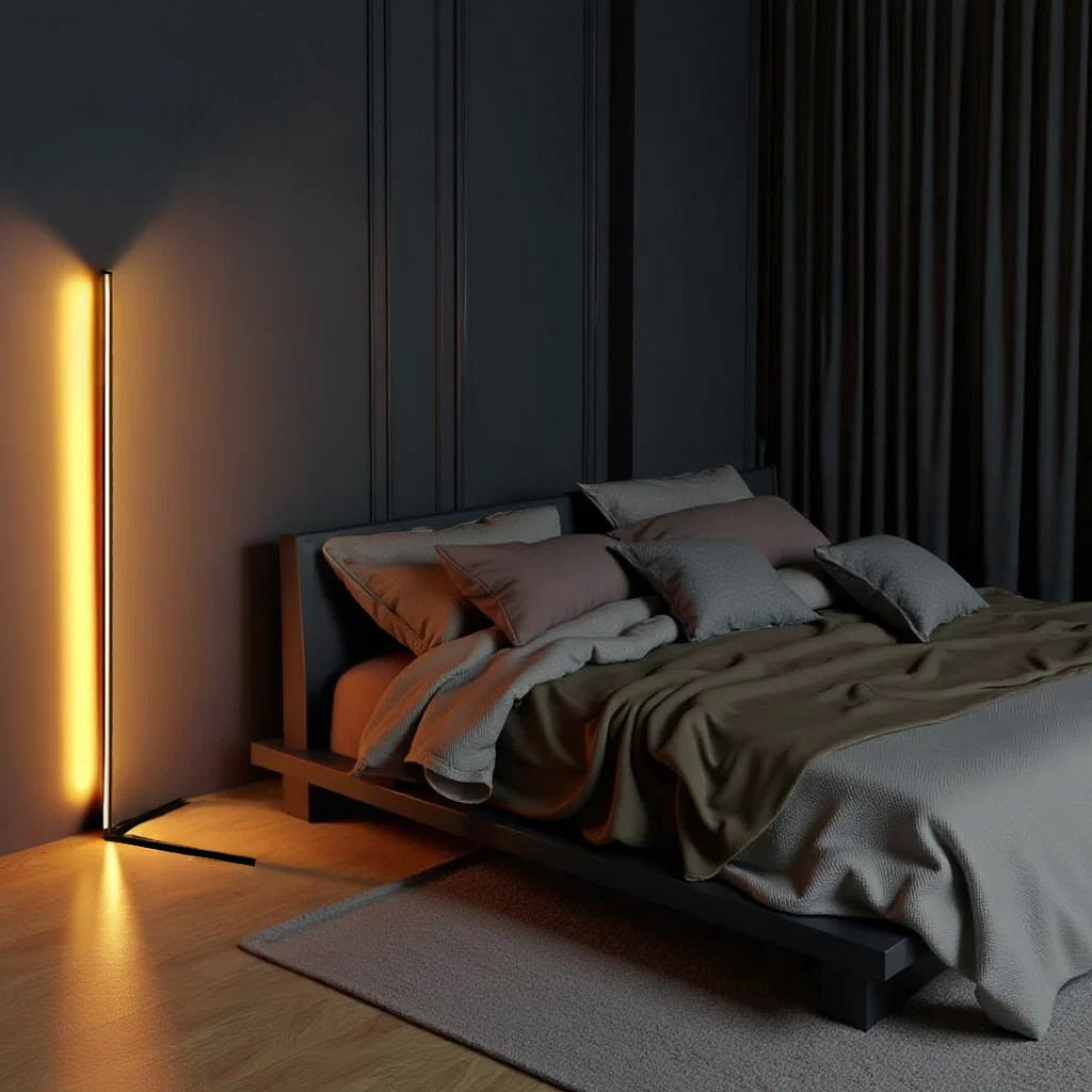 Lampadaire Design LED 24W Réglable Blanc Chaud et RGB Pied en V Minimaliste Éclairage d'Ambiance pour Salon | Koossa