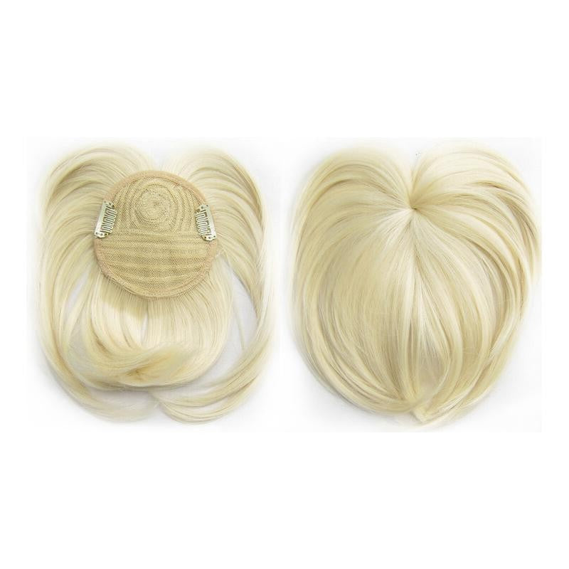 Human Hair Crown Topper Clip-In Hairpiece for Women, Thinning Crown Coverage, Natural Color Hair Toppers for Hair Loss and Volume | Lonoma
