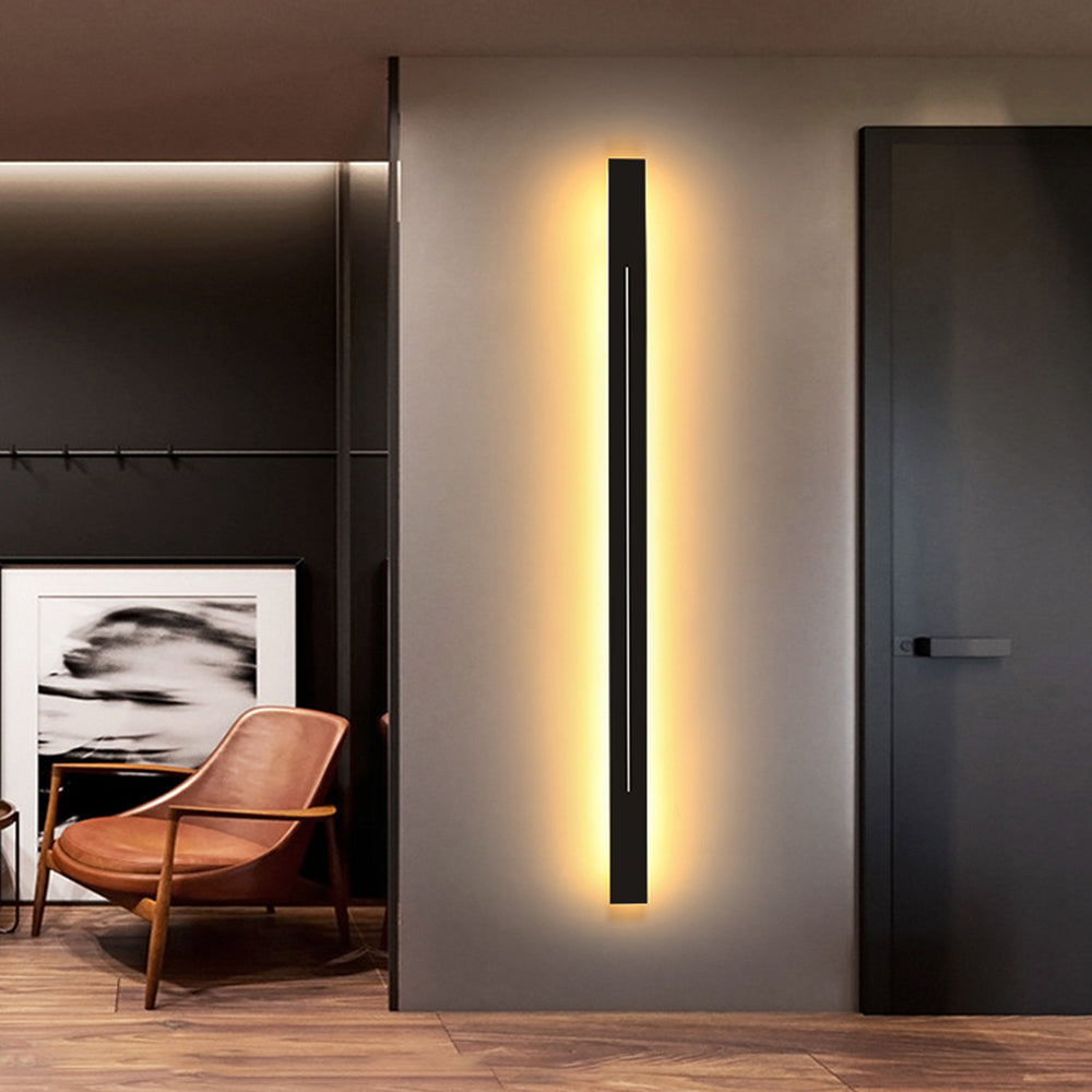 Linear LED Wall Sconce, Modern Black or Gold Metal Hardwired Wall Light for Living Room, Bedroom, Hallway, Entryway & Dining Area | Lonoma
