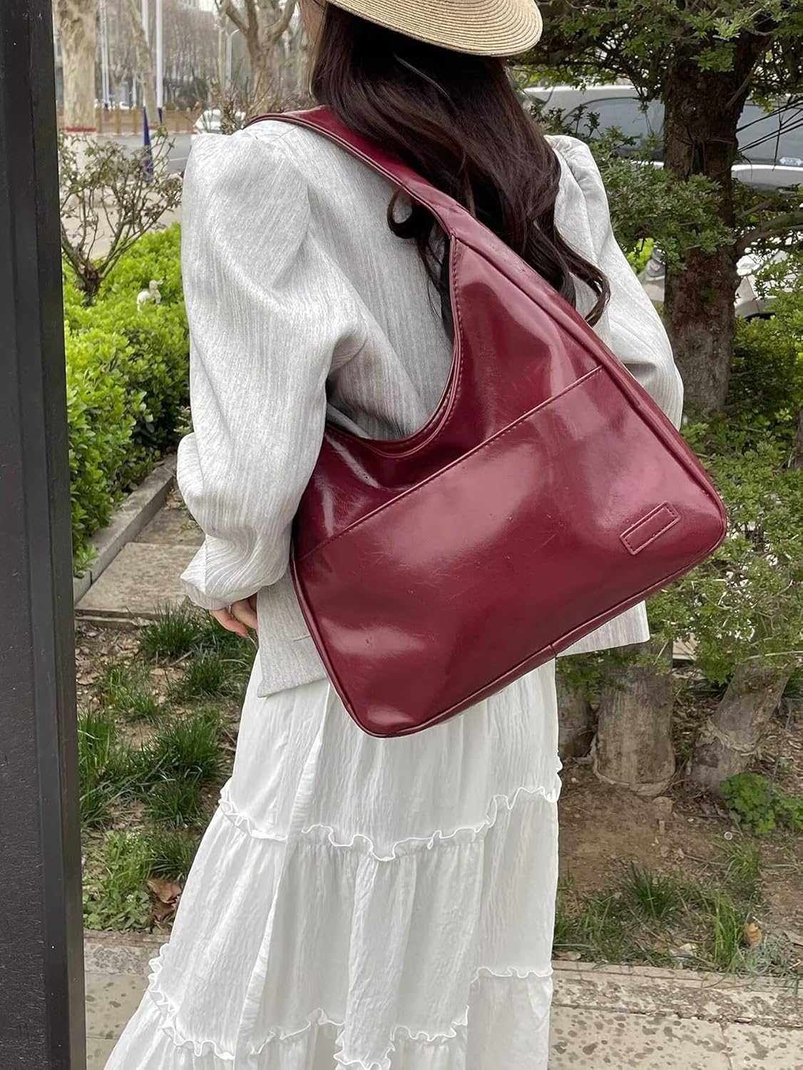 Soft Faux Leather Shoulder Bag in Contemporary Minimalist Silhouette for Work and Weekend Styling | Koossa
