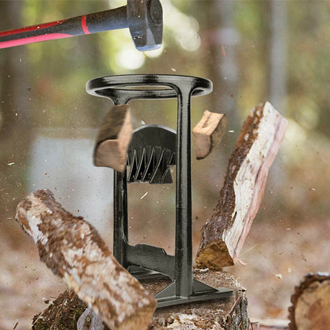 Fendeur à Bois Manuel en Acier pour Bûches de Cheminée avec Base Stable et Contrôle Sécurisé du Fendage | Koossa