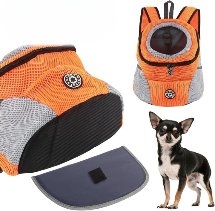 Dog Carrier Backpack for Pets Up to 22 lb Mesh Ventilation Hip Support Safety Leash Adjustable Straps for Hiking Travel | Lonoma