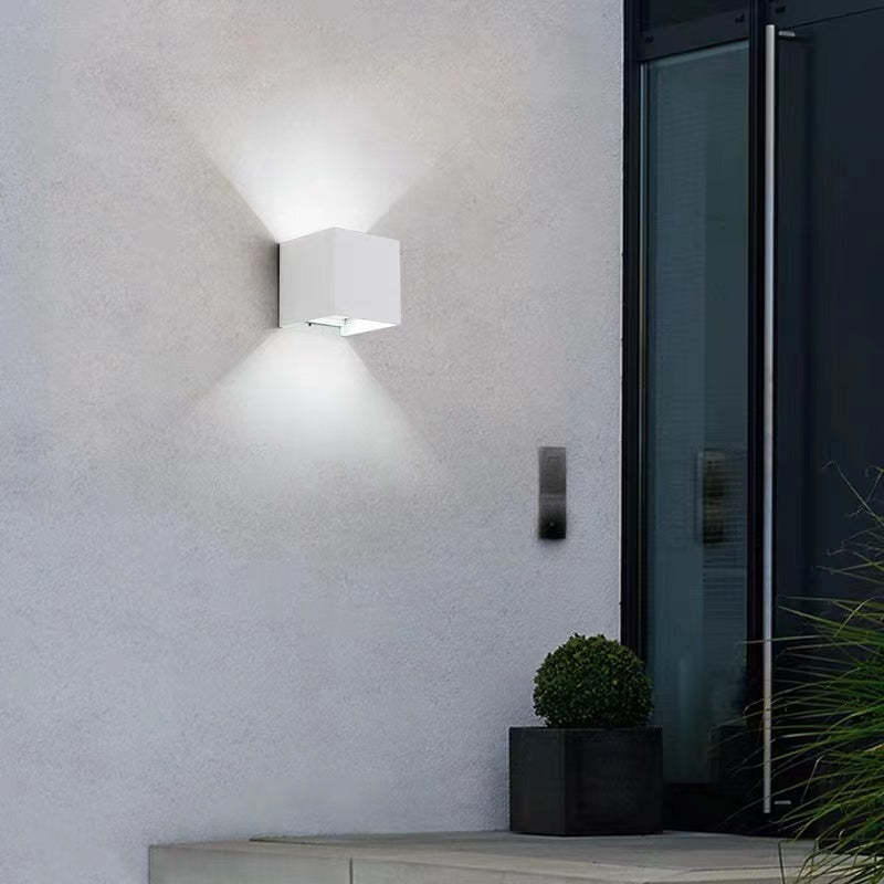 LED Outdoor Wall Sconce Metal Square Adjustable Light Fixture Waterproof IP65 for Patio Garden Porch Entryway Corridor Exterior | Lonoma