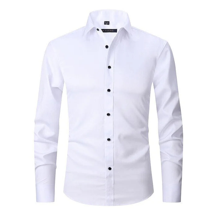Men's Button-Down Long-Sleeved Shirt — Slim-Fit Smart-Casual Shirt for Office & Weekend Wear | Koossa