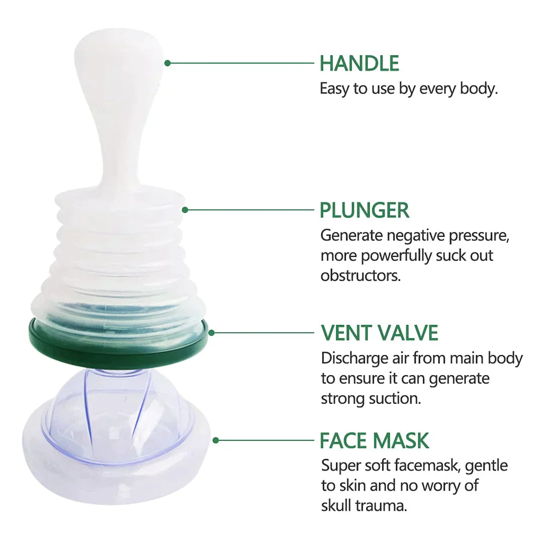 Dispositif Anti-Étouffement Manuel ABS Silicone Aspiration d'Urgence Premiers Secours Adultes et Enfants | Koossa