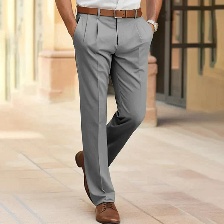 Men's Straight-Leg Office Trousers — Smart Casual Chinos for Work and Weekend Wear | Koossa