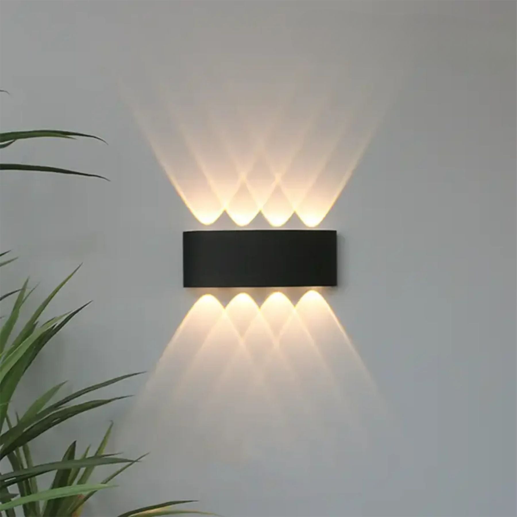 Applique murale LED IP65 double faisceau haut-bas intérieur extérieur moderne pour façade terrasse couloir | Koossa