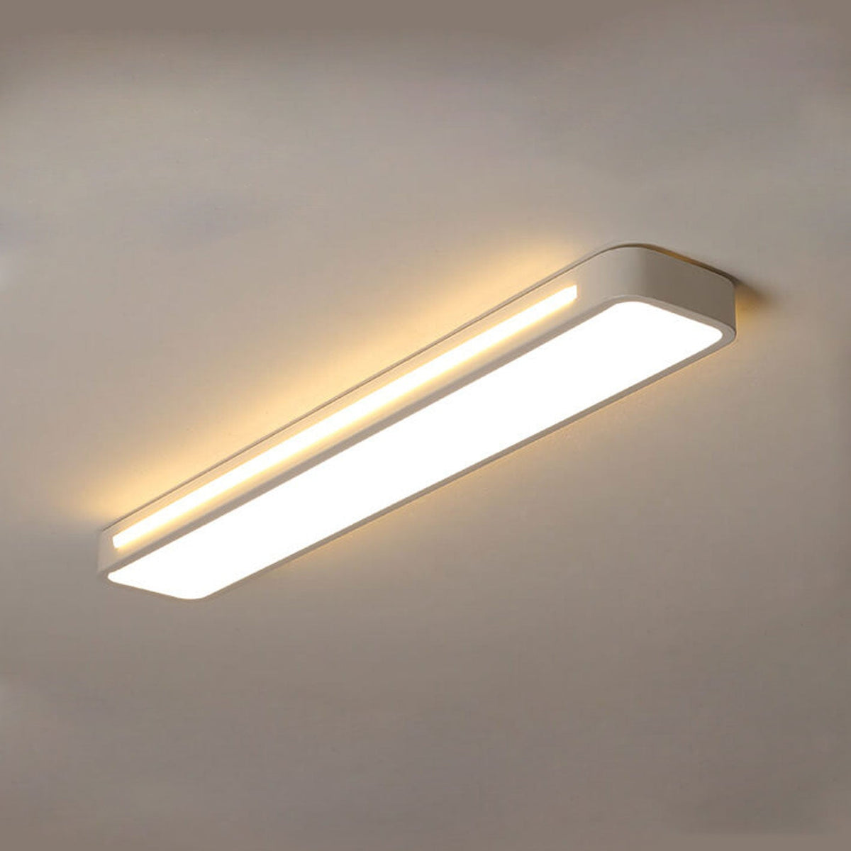 Low-Profile LED Flush Mount Ceiling Light, 19-31 in Black or White Acrylic, Modern Hardwired Fixture for Bedroom, Hallway & Entryway | Lonoma