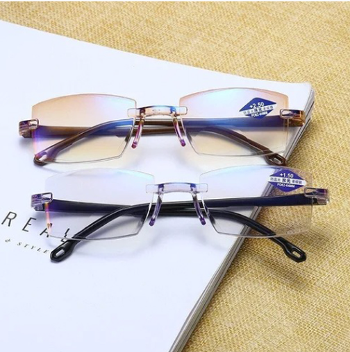 Rimless Progressive Reading Glasses — Ultra-Lightweight Eyewear with Blue Light Protection & Crystal Vision | Koossa