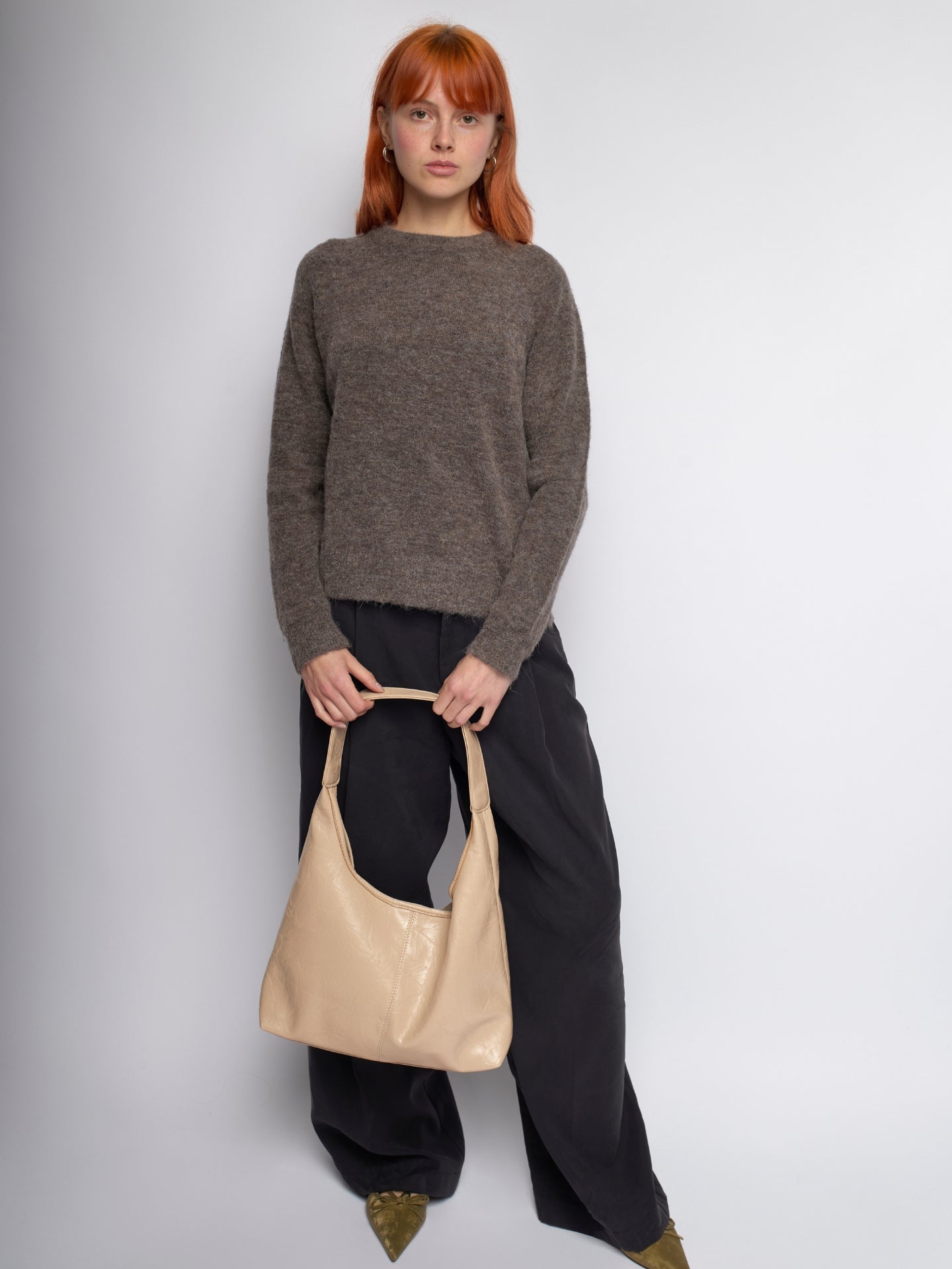 Soft Leather-Effect Tote Bag in Black with Matching Pouch | Spacious Everyday Shoulder Bag with Compartments | Koossa