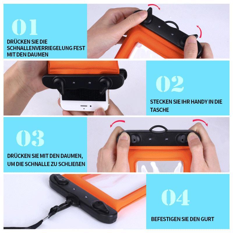 Housse étanche flottante avec cordon réglable pour téléphone portable étanche submersible jusqu'à 30 m de profondeur | Koossa