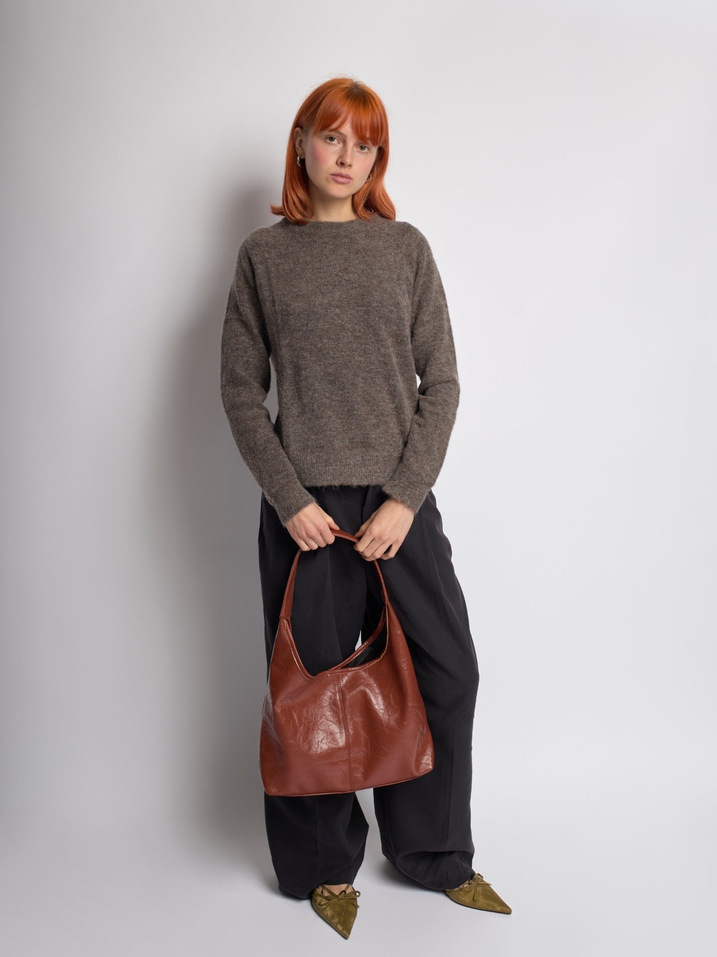 Soft Leather-Effect Tote Bag in Black with Matching Pouch | Spacious Everyday Shoulder Bag with Compartments | Koossa