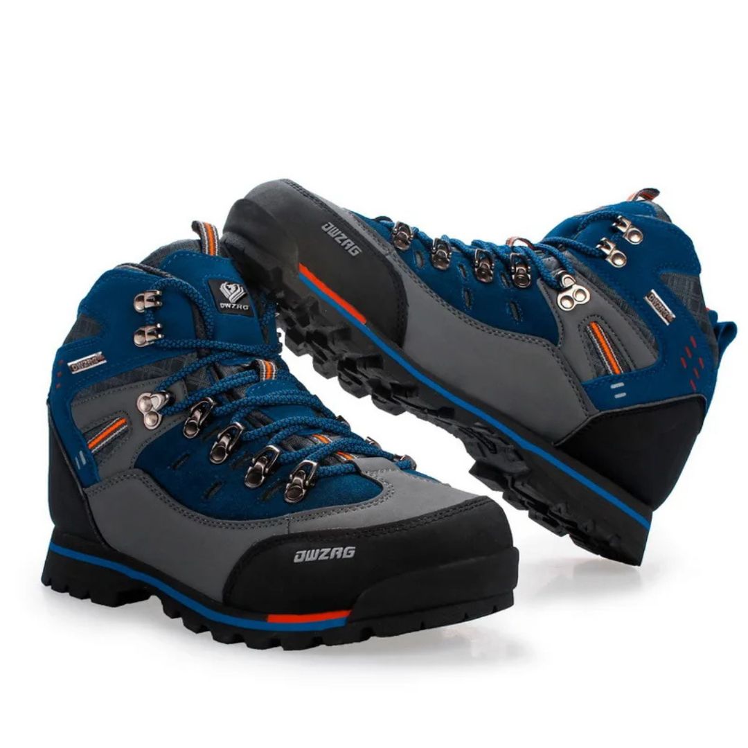 Men's Waterproof Hiking Boots, Mid-Ankle Non-Slip Rubber Sole Trekking Shoes for Winter Trail Walking, Mountain & Outdoor Use | Lonoma