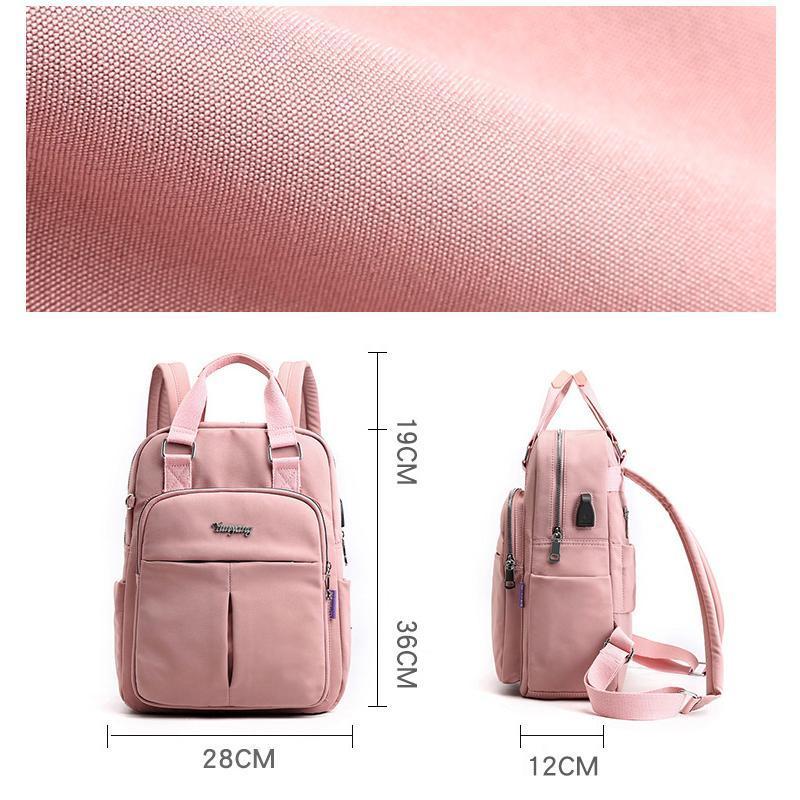 Women's Water-Resistant Everyday Backpack with USB Charging Port — Practical Travel Rucksack for Work & Leisure | Koossa