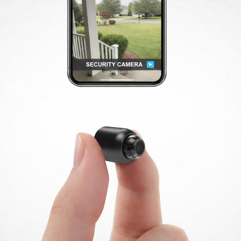 Caméra de surveillance Wi-Fi compacte full HD 1080p avec vision nocturne et détection de mouvement intérieur | Koossa