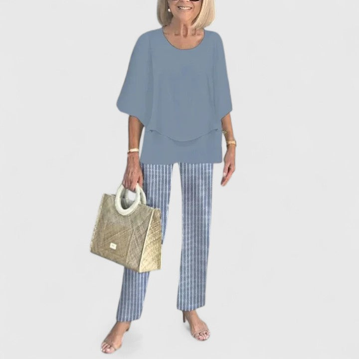 Women's Relaxed Two-Piece Co-Ord Set in Lightweight Fabric for Effortless Everyday Style and Smart Casual Occasions | Koossa