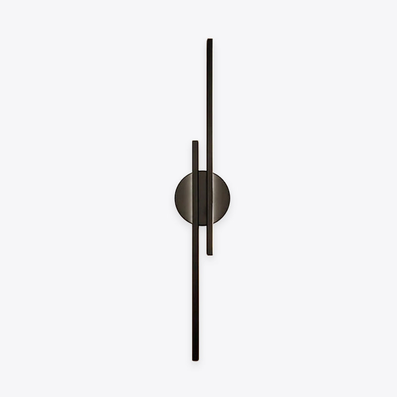 Contemporary Metal LED Wall Sconce with Disc Accent, Hardwired Indoor Light Fixture for Bedrooms, Hallways, and Modern Living Spaces | Lonoma