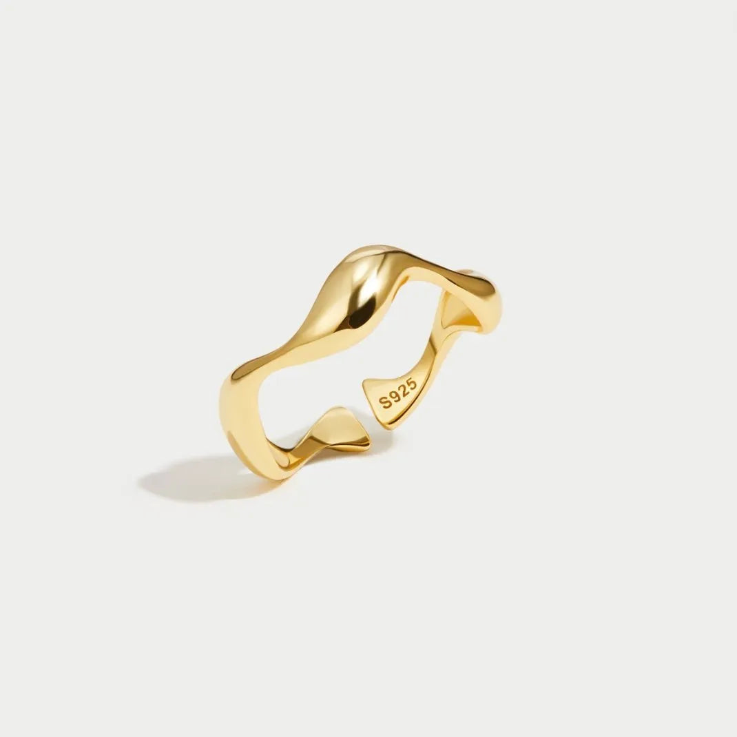 Women's Adjustable Ocean-Inspired Minimalist Ring — Elegant Everyday Jewellery for All Occasions | Koossa