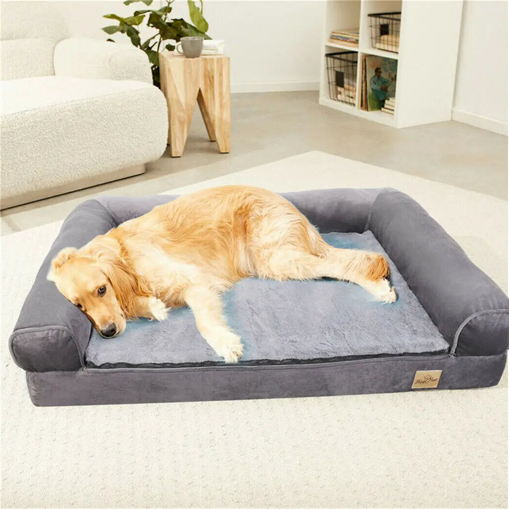 Dog Bed Memory Foam Orthopaedic Bolster L XL Waterproof Washable Large Dogs Joint Support Anti-Slip Sofa Bed | Koossa