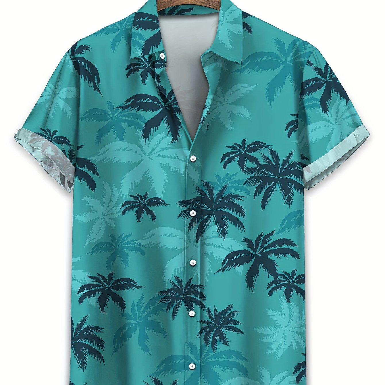 Men's Short Sleeve Shirt with Palm Print — Relaxed Summer Shirt for Casual Occasions & Beach Holidays | Koossa