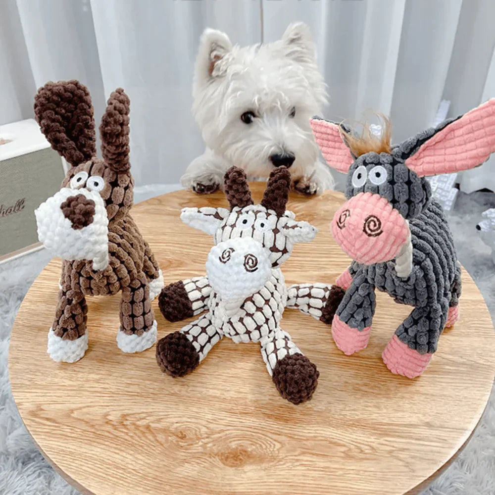 Interactive Plush Animal Toy for Dogs — Durable Bite-Resistant Pet Toy for Play & Fetch | Koossa