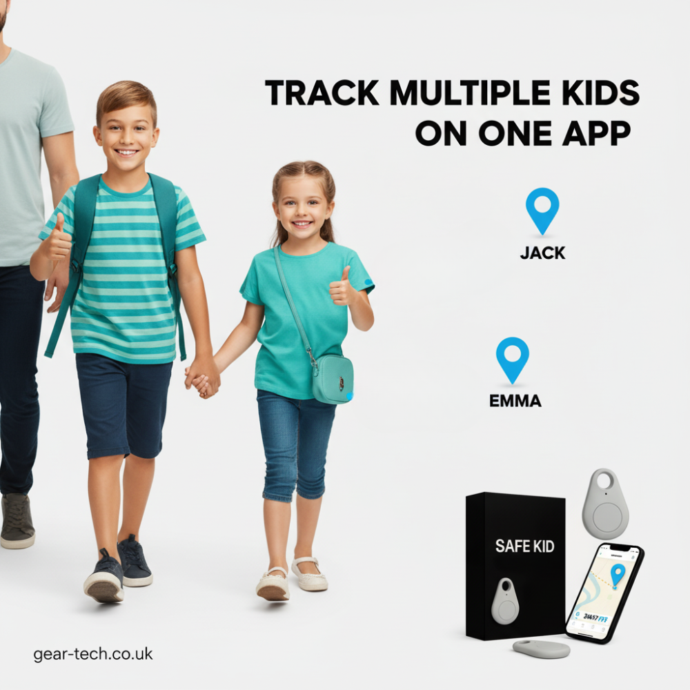 Balise GPS Géolocalisée pour Enfant Étanche avec Alerte SOS Suivi en Temps Réel Légère Sécurisée Autonome | Koossa