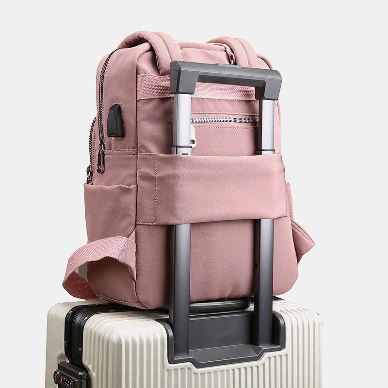 Women's Water-Resistant Everyday Backpack with USB Charging Port — Practical Travel Rucksack for Work & Leisure | Koossa