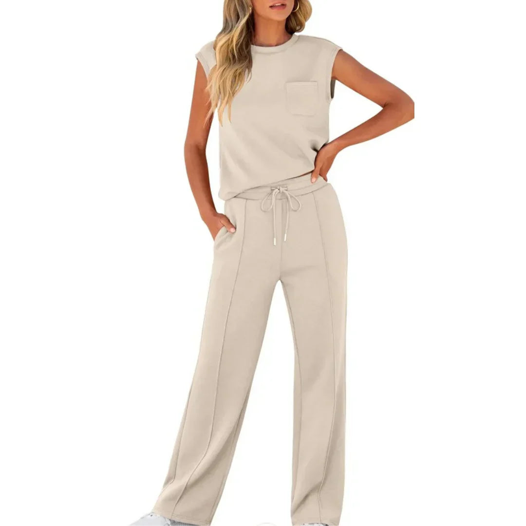 Women's Soft Jersey Lounge Co-ord Set in Nine Colours for Relaxed Summer Days and Comfortable Weekend Wear | Koossa