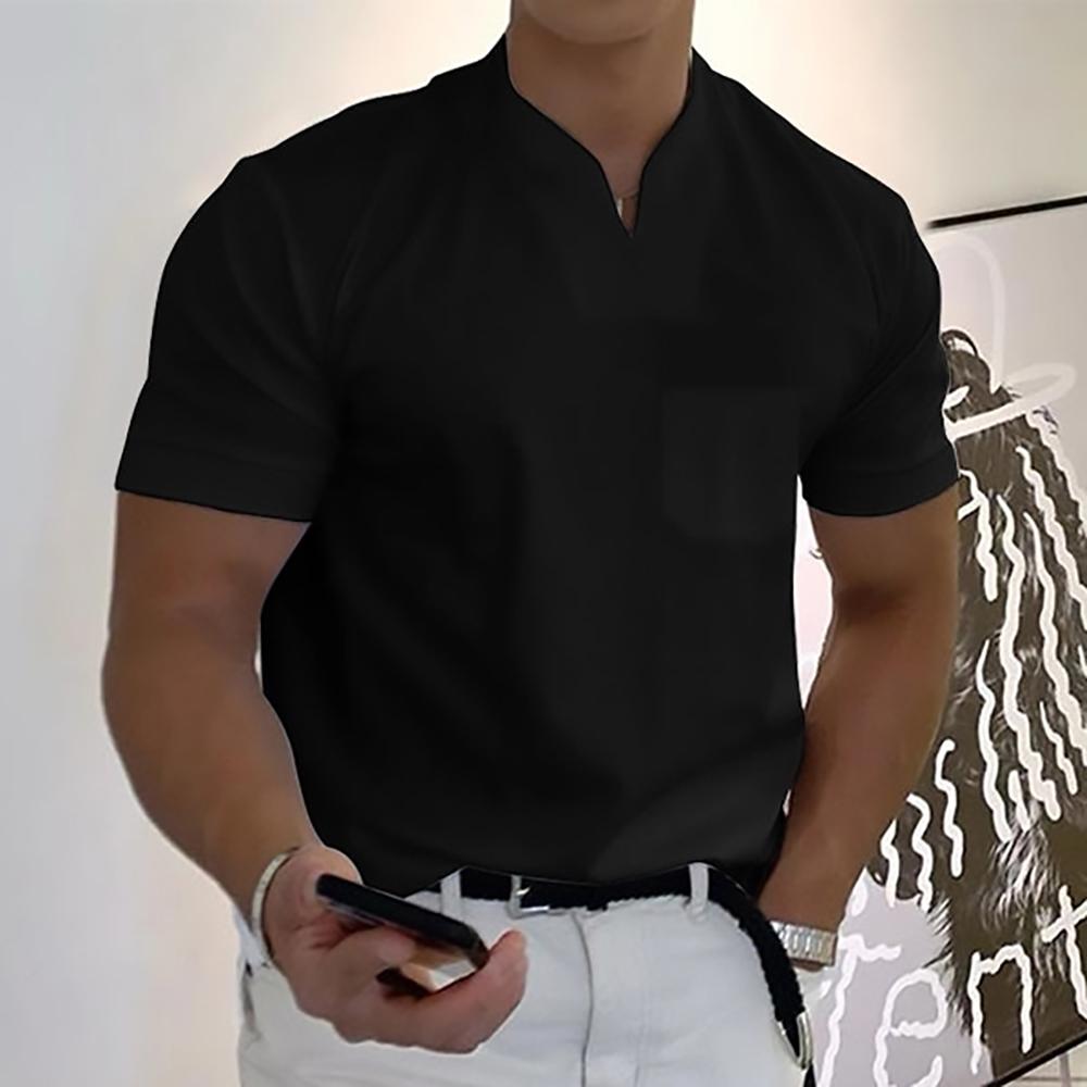 Men's Cotton Polo Shirt with Structured Collar in Classic Colours for Smart Casual Occasions | Koossa