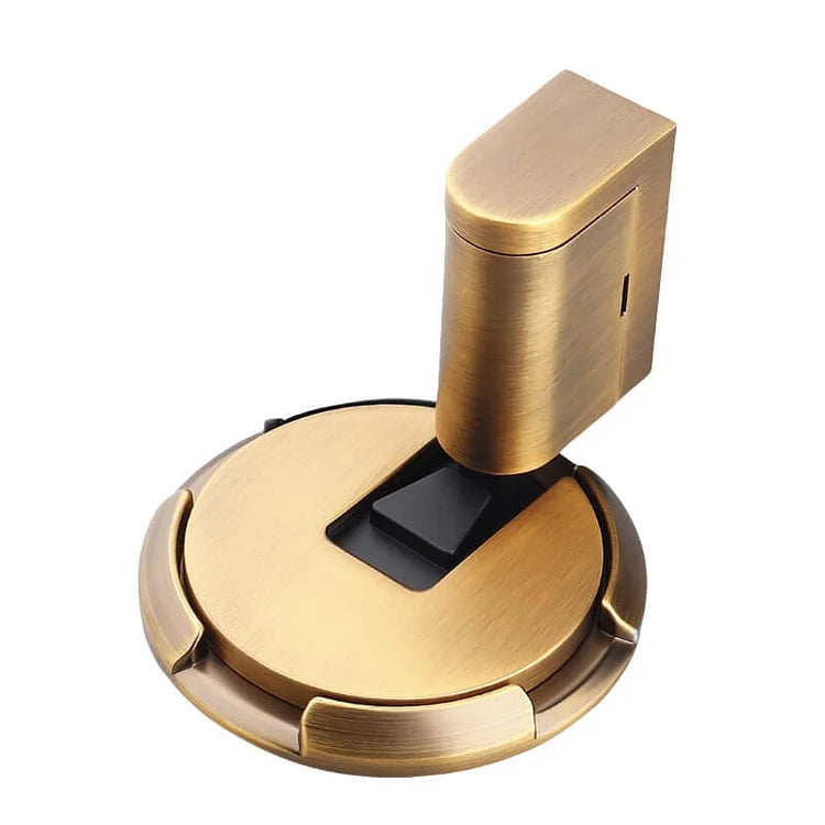 Floor-Mount Door Stopper with Push-Lock Release, Zinc Alloy Door Holder for Bedroom, Office, Hallway, Living Room Doors | Lonoma