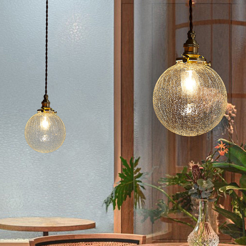 Suspension verre cristal transparent style scandinave rétro E27 15 cm salon salle à manger minimaliste | Koossa