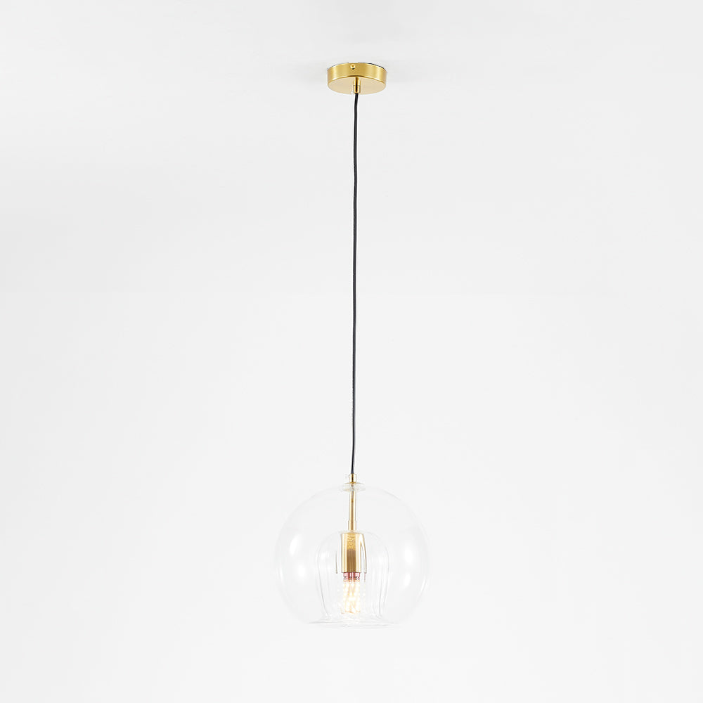 Glass Globe Pendant Light Adjustable Hanging Ceiling Lamp Metal & Glass Fixture for Kitchen Dining Room Bedroom Island Bar Restaurant Hallway | Lonoma