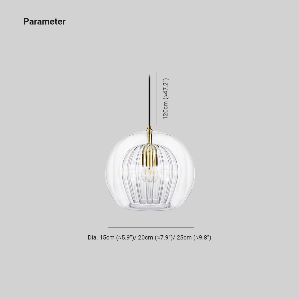 Glass Globe Pendant Light Adjustable Hanging Ceiling Lamp Metal & Glass Fixture for Kitchen Dining Room Bedroom Island Bar Restaurant Hallway | Lonoma