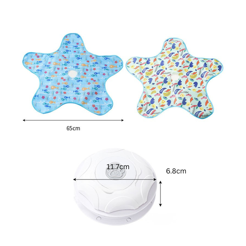 Cat Interactive Spinning Toy Electric 65cm Starfish Mat 11.7cm Motor Base USB Rechargeable Feather Chase Indoor | Koossa