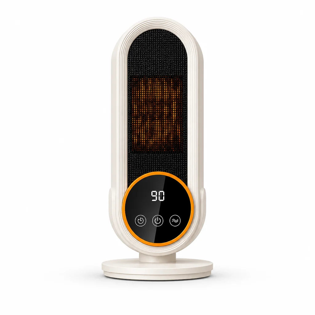 Portable Ceramic Space Heater with Tip-Over Protection, Touch Controls & Thermostat for Bedroom, Office, Desktop | Lonoma