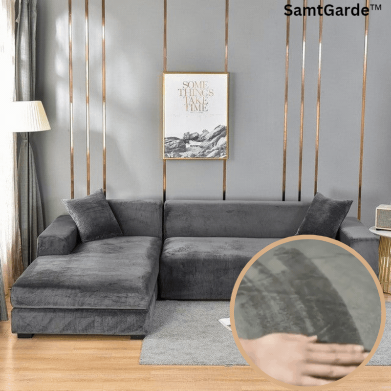 Stretch Velvet Sofa Slipcover, Universal Fit Couch Cover for Living Room, Armchair, Loveseat & 3-Seater Furniture Protector | Lonoma