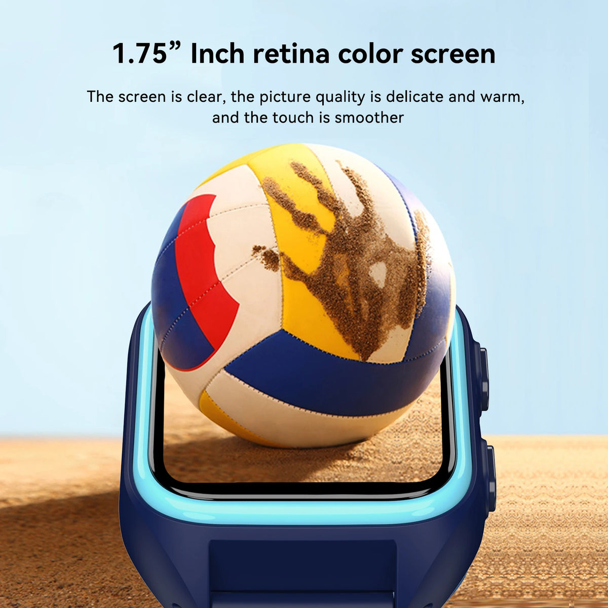 Kids GPS Smartwatch 4G Video Calling Triple Location Tracking 1.75in Square Display IP68 Water Resistant SOS Emergency Button for Children | Lonoma