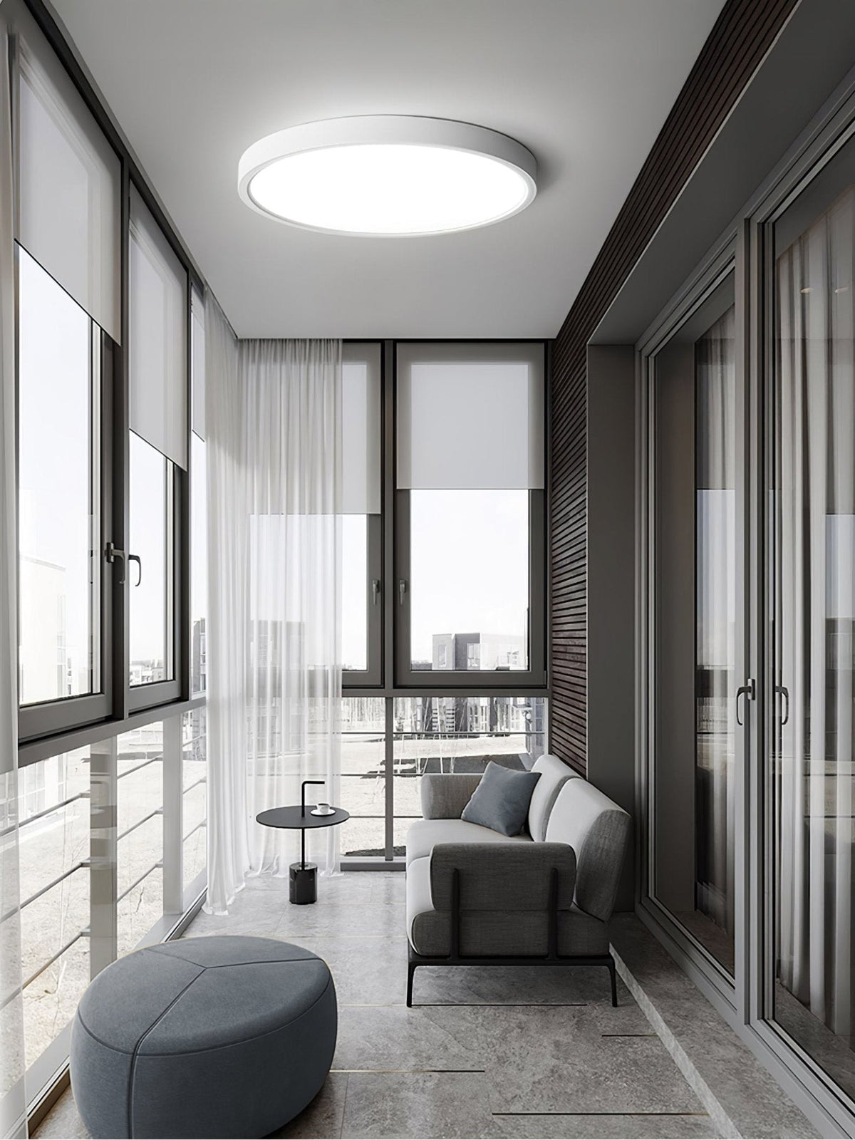 Ultra-Slim LED Flush Mount Ceiling Light – Modern Round Design, Dimmable, Low Profile – For Kitchen, Bedroom, Hallway | Lonoma