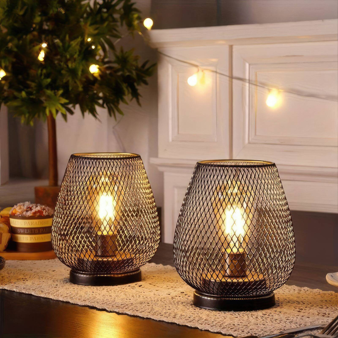 Lampe nomade LED rechargeable métal finition dorée lumière chaleureuse intérieur extérieur terrasse jardin | Koossa