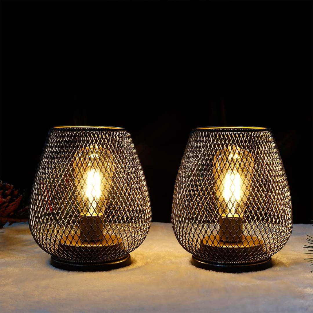 Lampe nomade LED rechargeable métal finition dorée lumière chaleureuse intérieur extérieur terrasse jardin | Koossa